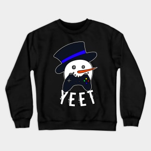 Snowman Face Gamer Yeet Crewneck Sweatshirt